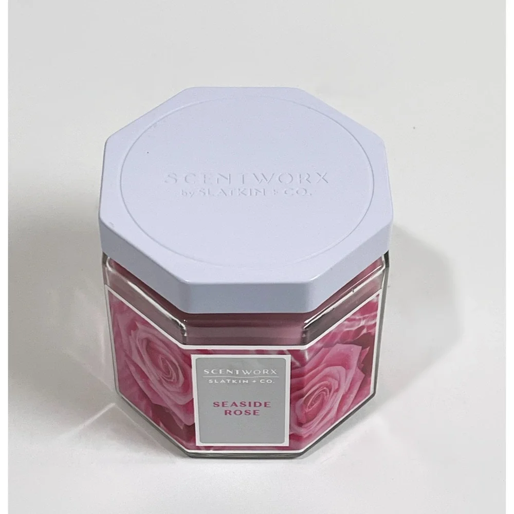 ScentWorx by Slatkin & Co. 3 Wick Jar Candle 14.5 oz - Seaside Rose
